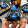 Lapis Lazuli Crystal Sphere  Pyramid Set Luxury Blue Gemstone Home Decor 4