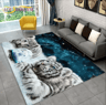 3D Animal Print Area Rug Non Slip Wildlife Carpet For Living Room  Kids Spaces 12