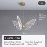 Butterfly Acrylic Chandelier  Minimalist Hanging Light For Living Room  Kitchen 2