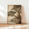 Frameless Japanese Pine Tree Wall Art Zen Nature Poster Print For Calm Interiors 18
