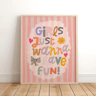 Magical Unicorn Nursery Wall Art  Inspirational Quote Canvas Prints For Kids Room 5