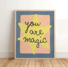 Magical Unicorn Nursery Wall Art  Inspirational Quote Canvas Prints For Kids Room 6