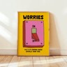 Colorful Mental Health Wall Art  Retro Inspirational Quote Poster Frameless 6