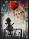 Banksy Style Graffiti Canvas Print Modern Urban Street Art Wall Poster Frameless 18