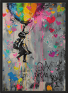 Banksy Style Graffiti Canvas Print Modern Urban Street Art Wall Poster Frameless 7