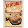 Retro Galactic Space Poster  TatooineInspired SciFi Canvas Wall Art 11