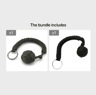 Outdoor Monkey Fist Steel Ball Survival Keychain With Lanyard 3