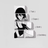 Reze Anime Keycaps Set  PBT Cherry Profile Mechanical Keyboard Keycaps 1