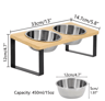 PurrEase Elevated Stainless Steel Cat Bowls With 15 Tilt  Food Mat 3