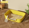 FreshNest Semi Enclosed Cat Litter Box Large Capacity OdorResistant Pet Toilet 3