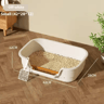 FreshNest Semi Enclosed Cat Litter Box Large Capacity OdorResistant Pet Toilet 8