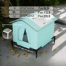 Weather Shield Outdoor Cat House With Stand Insulated Oxford Cloth Pet Shelter 2