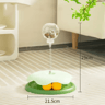 Interactive Slow Feeder Cat Toy  Track Ball Roller  Spring Exercise Toy For Indoor Cats 2