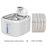 AquaSense Wireless Cat Water Fountain With Motion Sensor  Stainless Steel Tray 1