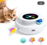 PlayPounce 2in1 Smart Interactive Cat Toy With Automatic Feather  Rolling Ball 2