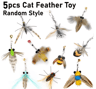 510pcs Cat Feather Toy Refill Set  Interactive Teaser Wand Replacement Heads 1