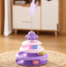 Octopus Cat Turntable Toy  3Layer Interactive Track Ball Puzzle With Teaser Wand 6