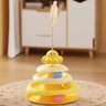 Octopus Cat Turntable Toy  3Layer Interactive Track Ball Puzzle With Teaser Wand 7