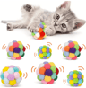 Colorful Cat Pom Pom Ball Set  Cat Toy Balls With Bells  Sparkly Tinsel For Interactive Play 1