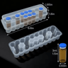 Stackable Vial Storage Box  10Slot Plastic Microtube Case For 3mL  10mL Tubes 3