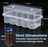 Stackable Vial Storage Box  10Slot Plastic Microtube Case For 3mL  10mL Tubes 4