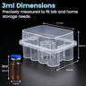 Stackable Vial Storage Box  10Slot Plastic Microtube Case For 3mL  10mL Tubes 5