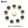 10Piece Snowflake Pearl Rhinestone Buttons  Decorative Flatback Embellishments For Clothing  DIY Cr 11