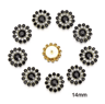 10Piece Snowflake Pearl Rhinestone Buttons  Decorative Flatback Embellishments For Clothing  DIY Cr 17