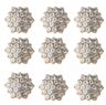 10Piece Snowflake Pearl Rhinestone Buttons  Decorative Flatback Embellishments For Clothing  DIY Cr 18