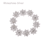 10Piece Snowflake Pearl Rhinestone Buttons  Decorative Flatback Embellishments For Clothing  DIY Cr 21