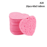 Heart Cellulose Facial Cleansing Sponge Set  Natural Wood Pulp Makeup Remover  Face Wash Sponge 3