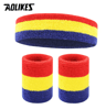 AOLIKES Sports Sweatband Set  Terry Cloth Headband  Wristbands MoistureWicking Sweat Absorbing Gear 4