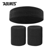 AOLIKES Sports Sweatband Set  Terry Cloth Headband  Wristbands MoistureWicking Sweat Absorbing Gear 23