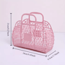 Collapsible Plastic Storage Basket Bag With Dual Handles 3