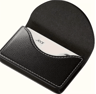 Luxury Lychee Leather Business Card Holder  Magnetic Desktop Card Organizer 1