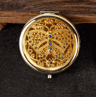Vintage Round Pocket Mirror  Foldable Handheld Travel Cosmetic Mirror 5