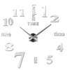 Large Roman Numeral Mirror Wall Clock  2D3D DIY Acrylic Quartz Clock Sticker 7