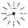 Large Roman Numeral Mirror Wall Clock  2D3D DIY Acrylic Quartz Clock Sticker 2