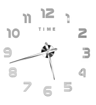 Large Roman Numeral Mirror Wall Clock  2D3D DIY Acrylic Quartz Clock Sticker 22
