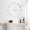 Large Roman Numeral Mirror Wall Clock  2D3D DIY Acrylic Quartz Clock Sticker 25