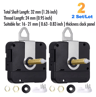 MCDFL Silent Quartz Clock Mechanism  Long Shaft DIY Wall  Table Clock Movement 8