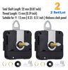 MCDFL Silent Quartz Clock Mechanism  Long Shaft DIY Wall  Table Clock Movement 6