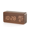 Wooden Digital Alarm Clock  LED Desk Clock With Temperature  Humidity Display 1