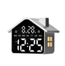 HouseShaped LED Alarm Clock  Dimmable Night Light With Date  Week Display 25
