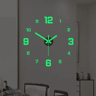 3D Luminous DIY Wall Clock  Frameless Acrylic Clock Stickers For Modern Decor 4