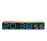 RGB LED Alarm Clock  Colorful Rhythm Light Bar Desk Clock With 3 Brightness Levels 3