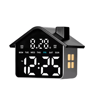 HouseShaped LED Alarm Clock  Voice Control Night Light With Date  Week Display 4