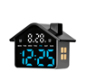 HouseShaped LED Alarm Clock  Voice Control Night Light With Date  Week Display 5