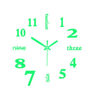 Luminous Wall Clock Stickers  Removable Modern DIY Clock Decor 1