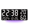 Large Digital Wall Clock 7Color Mood Light Dual Alarms  Countdown Timer 5